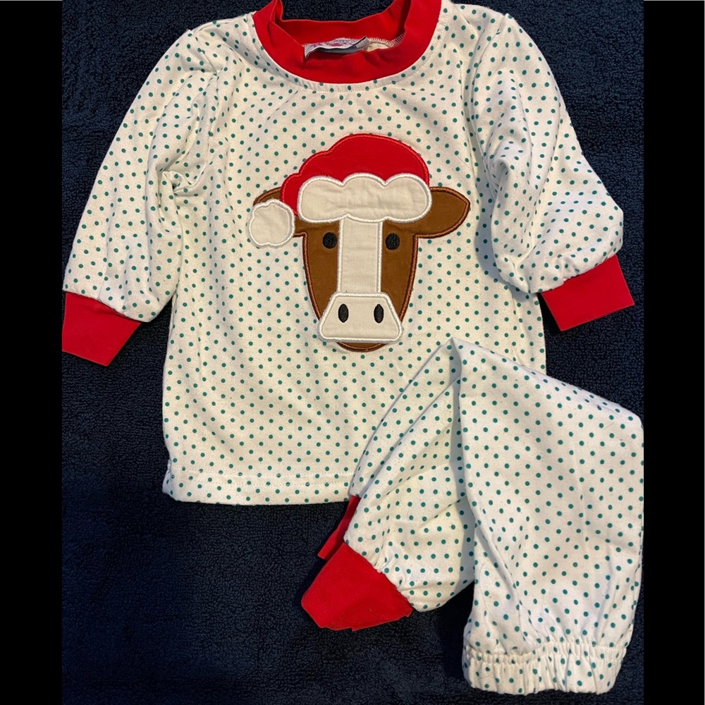 3M Christmas Cow Pajamas Set